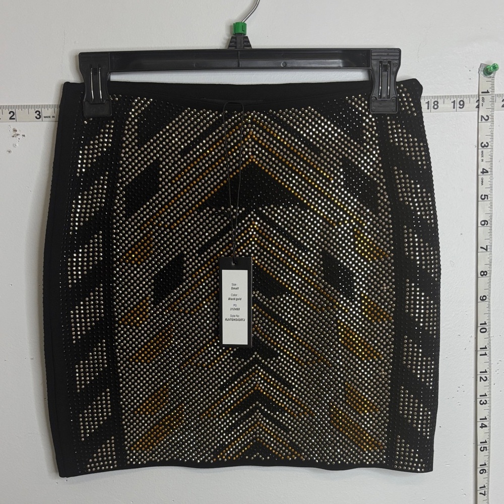 Romeo & Juliet Black and Gold Women's Skirt
